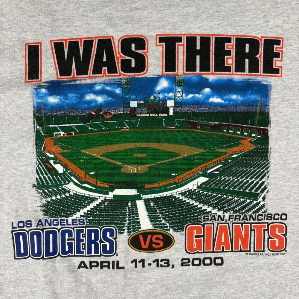 Vintage Lee 2000 SF Giants Pacific Bell Park Inaugural Series T-Shirt Mens XL